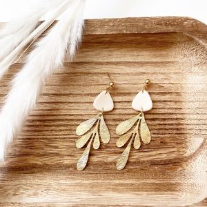 Brass Leaf Earrings